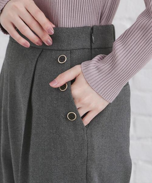 index（インデックス）の「◆《BAILA掲載》ストレッチマリンワイドパンツ/セットアップ対応【洗濯機洗い可/イージーアイロン】（その他パンツ・レディース・チャコールグレー/ブラウン系その他2/ブラック・36/38/40/42）」の8枚目の写真