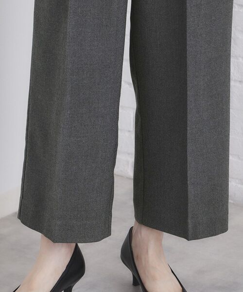 index（インデックス）の「◆《BAILA掲載》ストレッチマリンワイドパンツ/セットアップ対応【洗濯機洗い可/イージーアイロン】（その他パンツ・レディース・チャコールグレー/ブラウン系その他2/ブラック・36/38/40/42）」の10枚目の写真