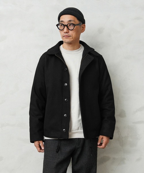 WAIPER別注 HOUSTON ヒューストン メルトンN-1デッキジャケット【WP11