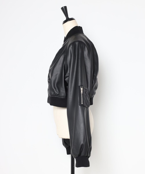 フェイクレザーショート丈MA-1（MA-1）｜Bonjour Sagan