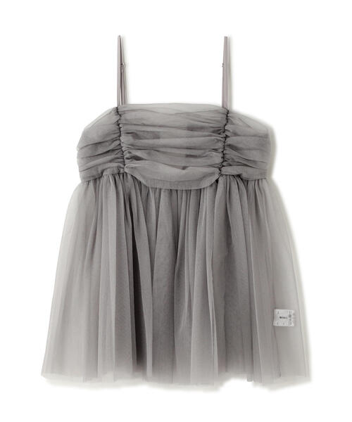 NATURAL BEAUTY BASIC(ナチュラルビューティーベーシック)の「ギャザーチュールチュニック(キャミソール・レディース・ラベンダー/グレー/ブラック・FREE)」の12枚目の写真