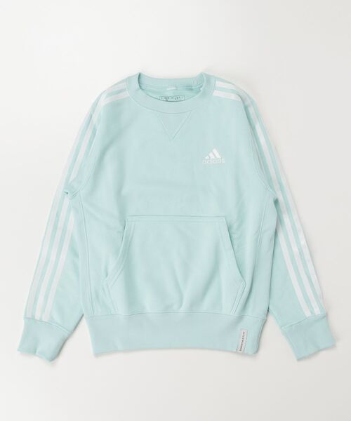 adidas（アディダス）の「アディダス adidas エッセンシャルズプラス ルーズフィット スリーストライプス フレンチテリー スウェットシャツ キッズ（スウェット・キッズ・ブラック/グレー/ブルー/グリーン/ネイビー/ブルー系その他・110cm/120cm/130cm/140cm/150cm/160cm）」の5枚目の写真