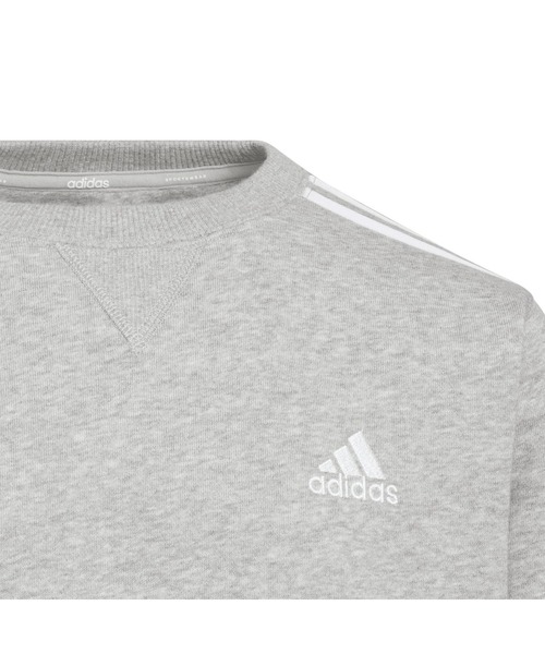 adidas（アディダス）の「アディダス adidas エッセンシャルズプラス ルーズフィット スリーストライプス フレンチテリー スウェットシャツ キッズ（スウェット・キッズ・ブラック/グレー/ブルー/グリーン/ネイビー/ブルー系その他・110cm/120cm/130cm/140cm/150cm/160cm）」の12枚目の写真