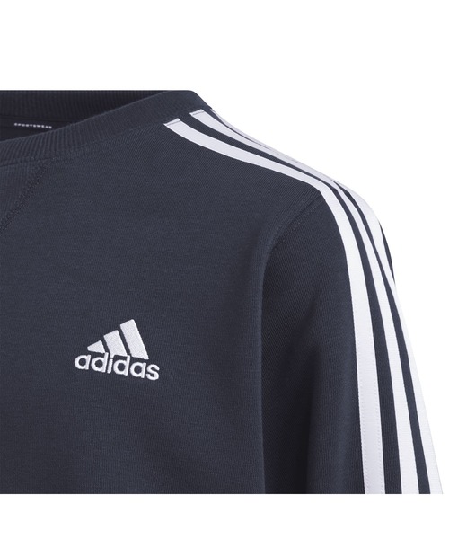adidas（アディダス）の「アディダス adidas エッセンシャルズプラス ルーズフィット スリーストライプス フレンチテリー スウェットシャツ キッズ（スウェット・キッズ・ブラック/グレー/ブルー/グリーン/ネイビー/ブルー系その他・110cm/120cm/130cm/140cm/150cm/160cm）」の18枚目の写真