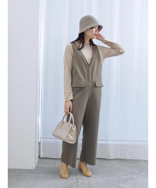 Samansa Mos2 blue（サマンサモスモスブルー）の「カットコールハイネックプルオーバー（Tシャツ/カットソー・レディース・チャコールグレー/キナリ/ベージュ・F）」の20枚目の写真