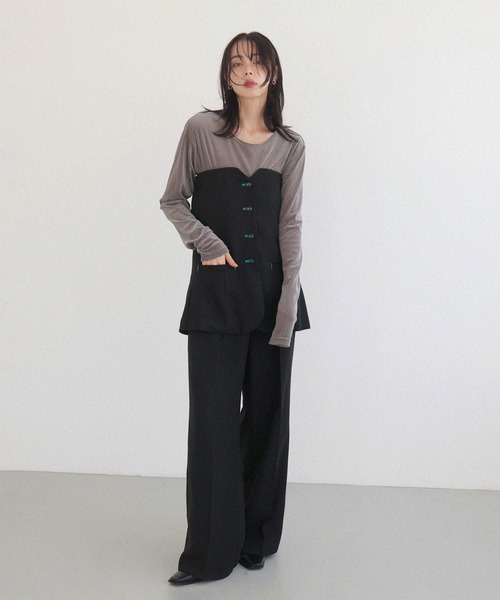 ツイードワイドタックパンツ（スラックス）｜LIAN（リアン）の