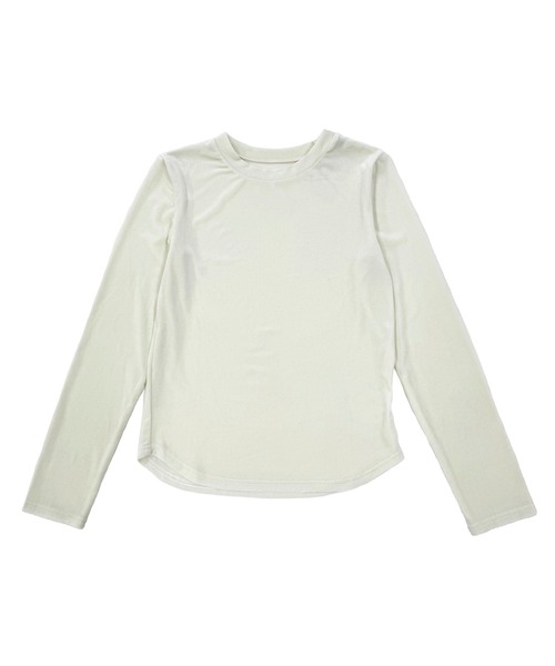 kiehtova（キエトヴァ）の「【kiehtova】VELOR TOPS KTWR9 ※（Tシャツ/カットソー・レディース・オフホワイト/バーガンディー/ピンク/グレー/ブラック・FREE）」の10枚目の写真