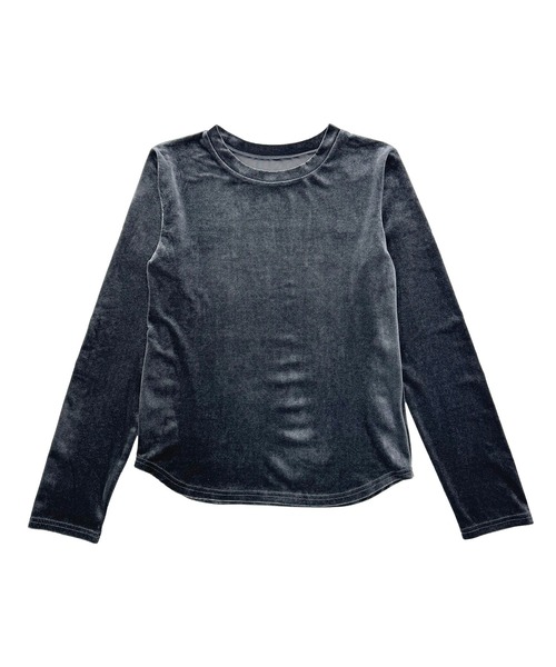 kiehtova（キエトヴァ）の「【kiehtova】VELOR TOPS KTWR9 ※（Tシャツ/カットソー・レディース・オフホワイト/バーガンディー/ピンク/グレー/ブラック・FREE）」の11枚目の写真