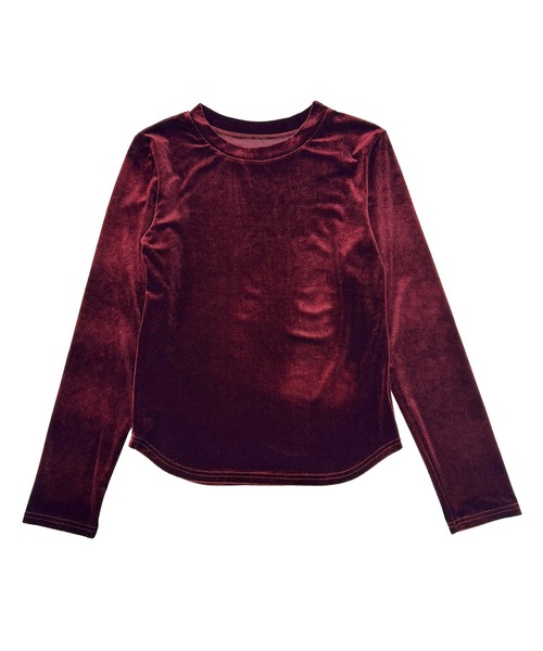 kiehtova（キエトヴァ）の「【kiehtova】VELOR TOPS KTWR9 ※（Tシャツ/カットソー・レディース・オフホワイト/バーガンディー/ピンク/グレー/ブラック・FREE）」の13枚目の写真