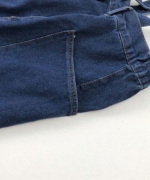aimoha（アイモハ）の「デニムサロペット（サロペット/オーバーオール・レディース・ネイビー・SMALL/MEDIUM/LARGE/X-LARGE）」の6枚目の写真