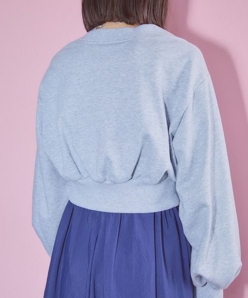 ELLEgirl（エルガール）の「裏毛ビスチェブルゾン【ELLEgirl/エル ガール】（スウェット・レディース・ブラック/グレー・FREE）」の17枚目の写真