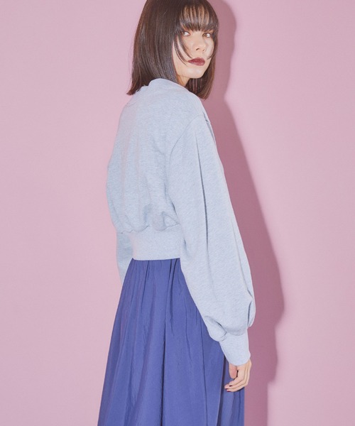 ELLEgirl（エルガール）の「裏毛ビスチェブルゾン【ELLEgirl/エル ガール】（スウェット・レディース・ブラック/グレー・FREE）」の13枚目の写真