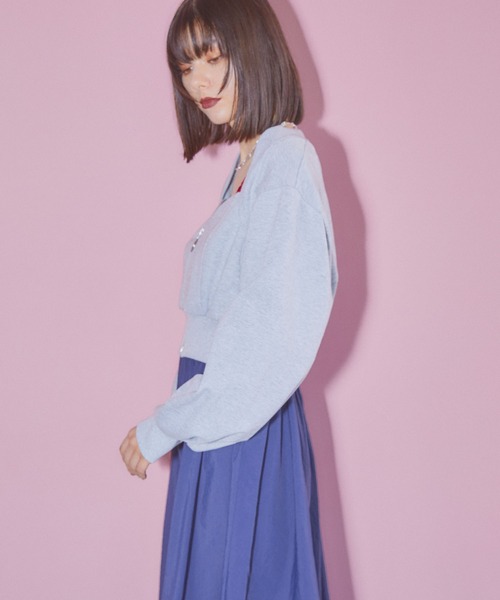 ELLEgirl（エルガール）の「裏毛ビスチェブルゾン【ELLEgirl/エル ガール】（スウェット・レディース・ブラック/グレー・FREE）」の14枚目の写真