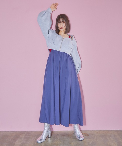 ELLEgirl（エルガール）の「裏毛ビスチェブルゾン【ELLEgirl/エル ガール】（スウェット・レディース・ブラック/グレー・FREE）」の20枚目の写真