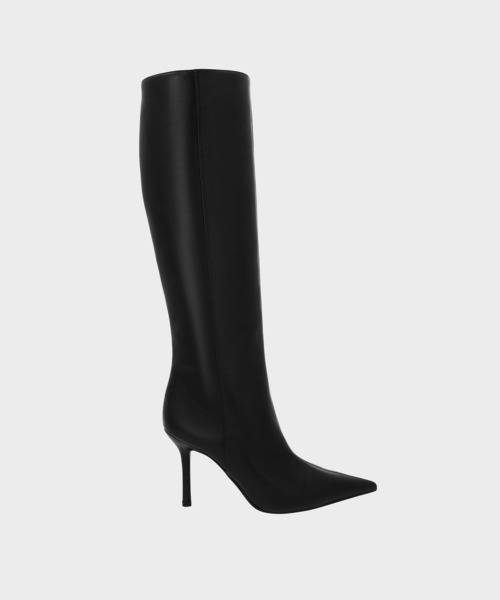 CHARLES & KEITH(チャールズ & キース)の「ポインテッドトゥ シルエットヒールロングブーツ(ブーツ・レディース・ダークブラウン/ブラック・23cm/22.5cm/25.5cm/25cm/24.5cm/23.5cm)」の7枚目の写真