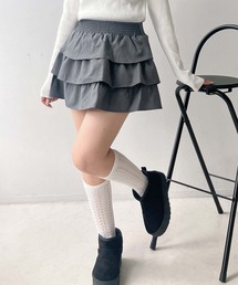◇レースティアードフリルミニスカート