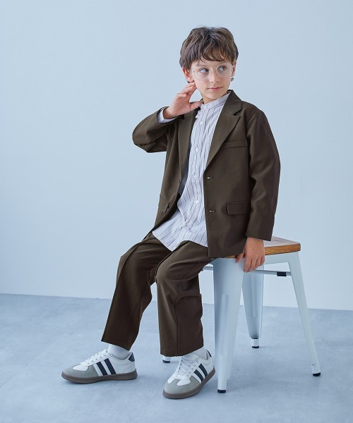 devirock（デビロック）の「フォーマル テーラード セットアップ（スーツセット・キッズ・ブラック/グレー系2/グレー系1/ダークネイビー/チャコール/ブルー系/ブラウン系・130cm/140cm/150cm/160cm/100cm/110cm/120cm）」の10枚目の写真