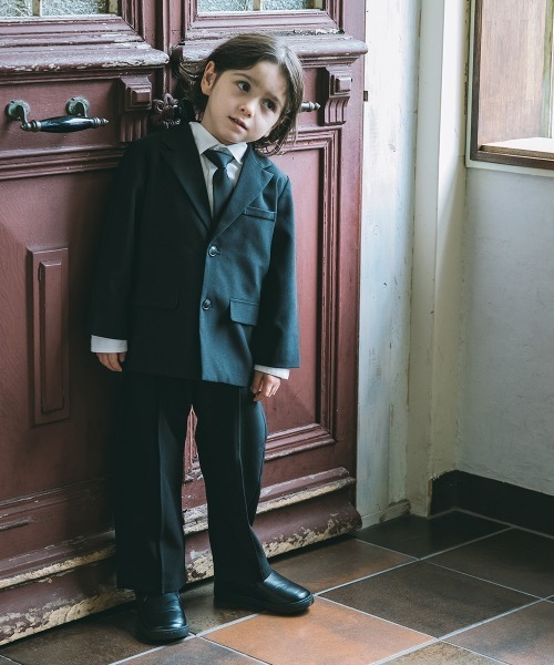devirock（デビロック）の「フォーマル テーラード セットアップ（スーツセット・キッズ・ブラック/グレー系2/グレー系1/ダークネイビー/チャコール/ブルー系/ブラウン系・130cm/140cm/150cm/160cm/100cm/110cm/120cm）」の8枚目の写真