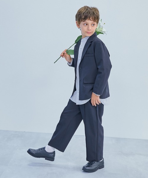 devirock（デビロック）の「フォーマル テーラード セットアップ（スーツセット・キッズ・ブラック/グレー系2/グレー系1/ダークネイビー/チャコール/ブルー系/ブラウン系・130cm/140cm/150cm/160cm/100cm/110cm/120cm）」の12枚目の写真