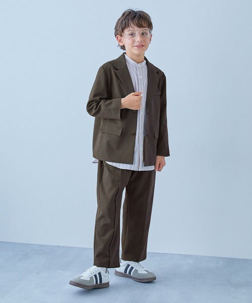 devirock（デビロック）の「フォーマル テーラード セットアップ（スーツセット・キッズ・ブラック/グレー系2/グレー系1/ダークネイビー/チャコール/ブルー系/ブラウン系・130cm/140cm/150cm/160cm/100cm/110cm/120cm）」の17枚目の写真