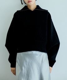 ADAM ET ROPE' | 【サステナブル】・【洗える】ベロアヤーンZIPタートルニット(ニット/セーター)