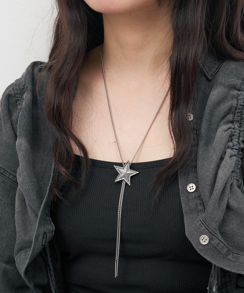 WEGO（ウィゴー）の「WEGO/スターループタイ（ネックレス・レディース・シルバー・FREE）」の2枚目の写真