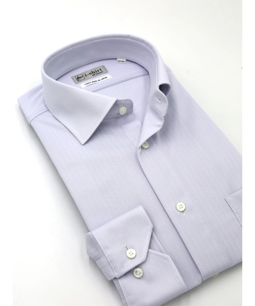 HARUYAMA(ハルヤマ)の「WEB限定【完全ノーアイロン】長袖 アイシャツ セミワイド ストレッチ ストライプ i-shirt 通年(ビジネスシャツ・メンズ・ライトグレー/サックスブルー・M82/S80/LL86/L84)」の6枚目の写真