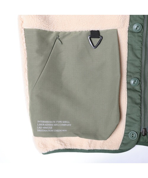 Liberaiders(リベレイダース)の「Liberaiders LOST HORIZON REVERSIBLE CARDIGAN(リベレイダース ロストホライゾン リバーシブル カーディガン)(ミリタリージャケット・メンズ・オリーブ/ネイビー・SMALL/X-LARGE/MEDIUM)」の20枚目の写真