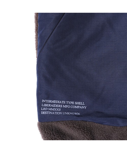 Liberaiders(リベレイダース)の「Liberaiders LOST HORIZON REVERSIBLE CARDIGAN(リベレイダース ロストホライゾン リバーシブル カーディガン)(ミリタリージャケット・メンズ・オリーブ/ネイビー・SMALL/X-LARGE/MEDIUM)」の3枚目の写真