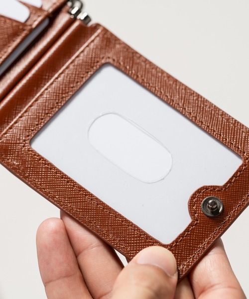 MURA（ムラ）の「サフィアーノレザー 薄型 伸縮リール付 IDカードケース（カードケース・メンズ・キャメル/ネイビー/ブラック/チョコ/アッシュグレー・FREE）」の20枚目の写真