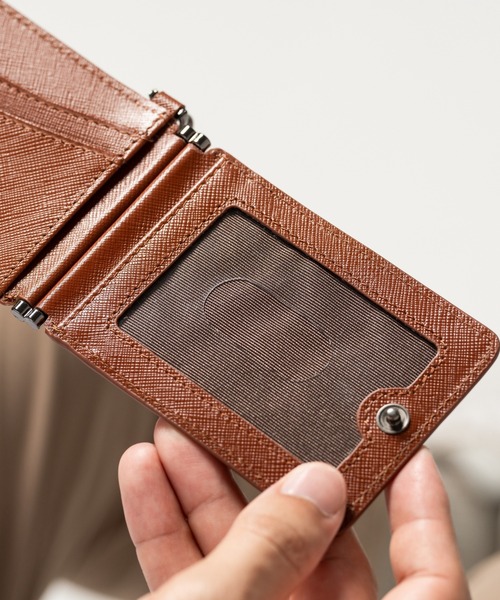 MURA（ムラ）の「サフィアーノレザー 薄型 伸縮リール付 IDカードケース（カードケース・メンズ・キャメル/ネイビー/ブラック/チョコ/アッシュグレー・FREE）」の16枚目の写真