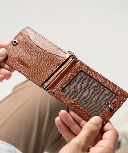 MURA（ムラ）の「サフィアーノレザー 薄型 伸縮リール付 IDカードケース（カードケース・メンズ・キャメル/ネイビー/ブラック/チョコ/アッシュグレー・FREE）」の15枚目の写真
