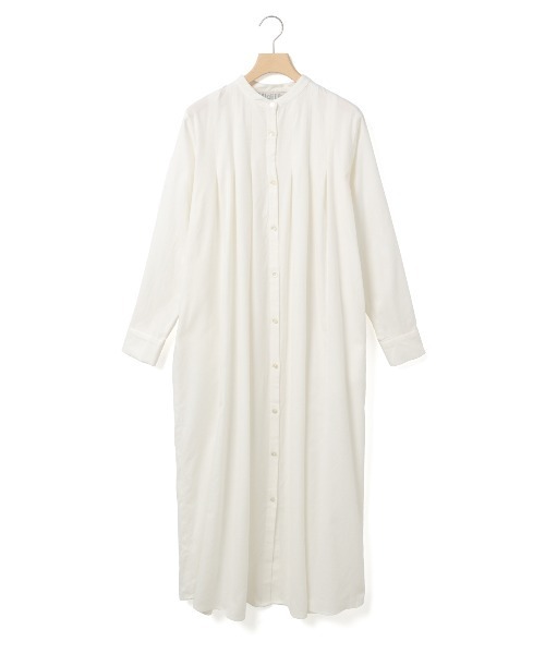 MidiUmi（ミディウミ）の「MidiUmi タックワンピース（シャツワンピース・レディース・オフホワイト/ブラック/ブラウン・FREE）」の2枚目の写真