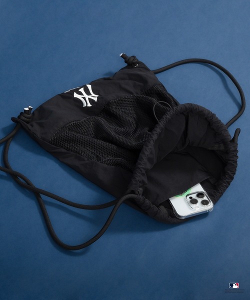 Perushu（ペルーシュ）の「Perushu  MLB 別注刺繍ロゴナップサック（バックパック/リュック・メンズ・ブラック/ブルー/グレー・FREE）」の12枚目の写真