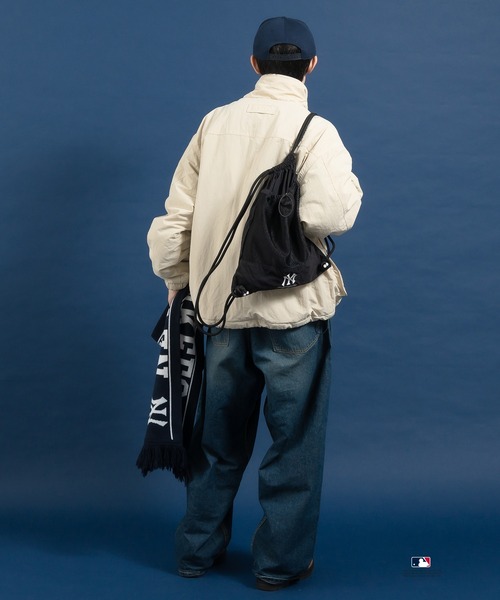 Perushu（ペルーシュ）の「Perushu  MLB 別注刺繍ロゴナップサック（バックパック/リュック・メンズ・ブラック/ブルー/グレー・FREE）」の17枚目の写真