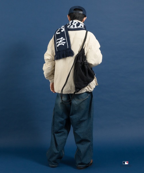 Perushu（ペルーシュ）の「Perushu  MLB 別注刺繍ロゴナップサック（バックパック/リュック・メンズ・ブラック/ブルー/グレー・FREE）」の18枚目の写真