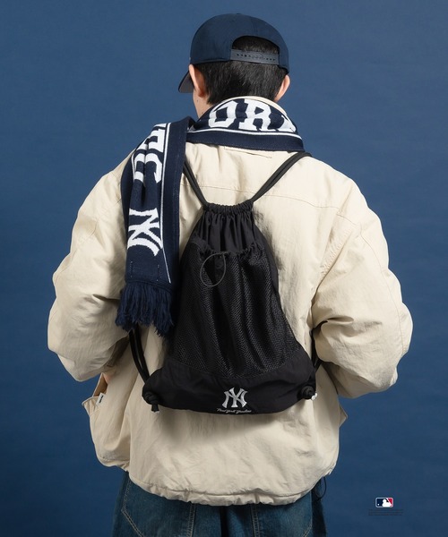 Perushu（ペルーシュ）の「Perushu  MLB 別注刺繍ロゴナップサック（バックパック/リュック・メンズ・ブラック/ブルー/グレー・FREE）」の15枚目の写真