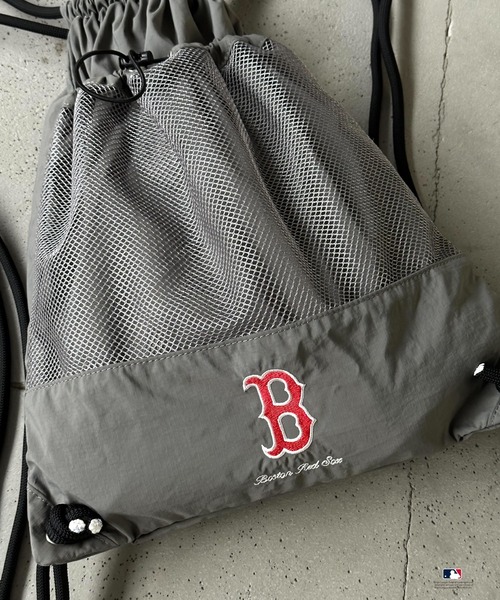 Perushu（ペルーシュ）の「Perushu  MLB 別注刺繍ロゴナップサック（バックパック/リュック・メンズ・ブラック/ブルー/グレー・FREE）」の5枚目の写真