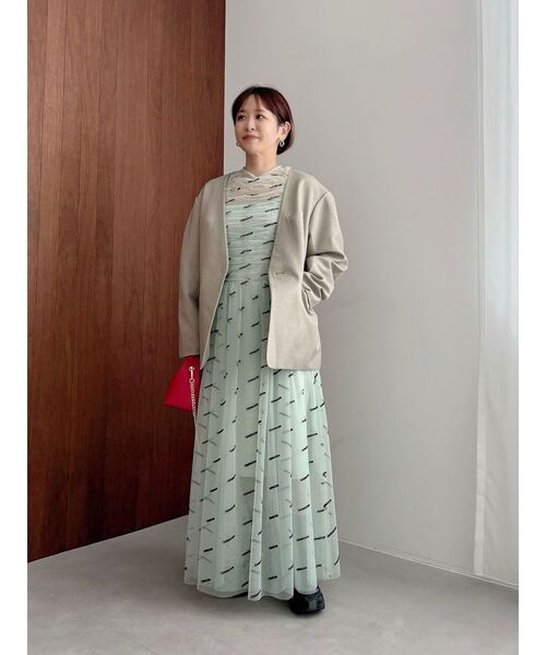 OUNNOUN（オウンノウン）の「【OUNNOUN】コクーンノーカラージャケット（ノーカラージャケット・レディース・アイボリー/ベージュ・MEDIUM/SMALL）」の7枚目の写真