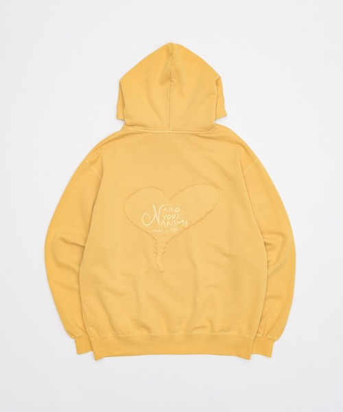 kaoyorinakami（カオヨリナカミ）の「ballon pigment hoodie / バルーンピグメントフーディ（パーカー・メンズ・イエロー/ライトグレー/チャコールグレー・SMALL/MEDIUM/LARGE/X-LARGE）」の3枚目の写真