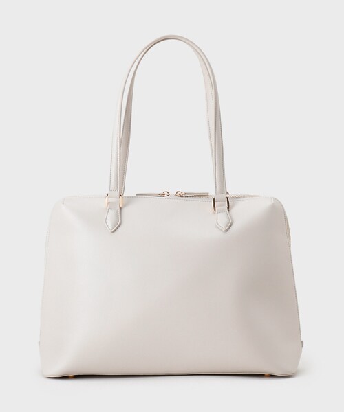 UNTITLED（アンタイトル）の「【A4書類・PC収納可】お仕事トート（トートバッグ・レディース・ライトグレー/ブラック・99）」の2枚目の写真