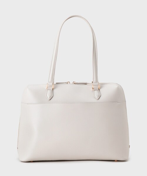 UNTITLED（アンタイトル）の「【A4書類・PC収納可】お仕事トート（トートバッグ・レディース・ライトグレー/ブラック・99）」の5枚目の写真