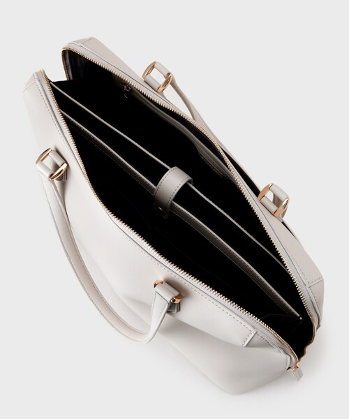 UNTITLED（アンタイトル）の「【A4書類・PC収納可】お仕事トート（トートバッグ・レディース・ライトグレー/ブラック・99）」の11枚目の写真