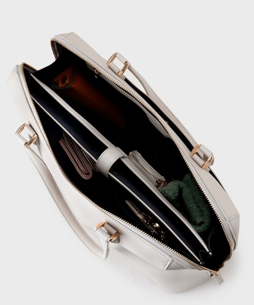 UNTITLED（アンタイトル）の「【A4書類・PC収納可】お仕事トート（トートバッグ・レディース・ライトグレー/ブラック・99）」の12枚目の写真