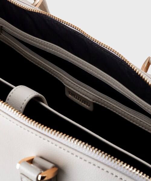 UNTITLED（アンタイトル）の「【A4書類・PC収納可】お仕事トート（トートバッグ・レディース・ライトグレー/ブラック・99）」の13枚目の写真