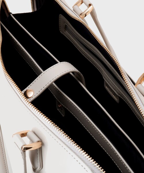 UNTITLED（アンタイトル）の「【A4書類・PC収納可】お仕事トート（トートバッグ・レディース・ライトグレー/ブラック・99）」の14枚目の写真