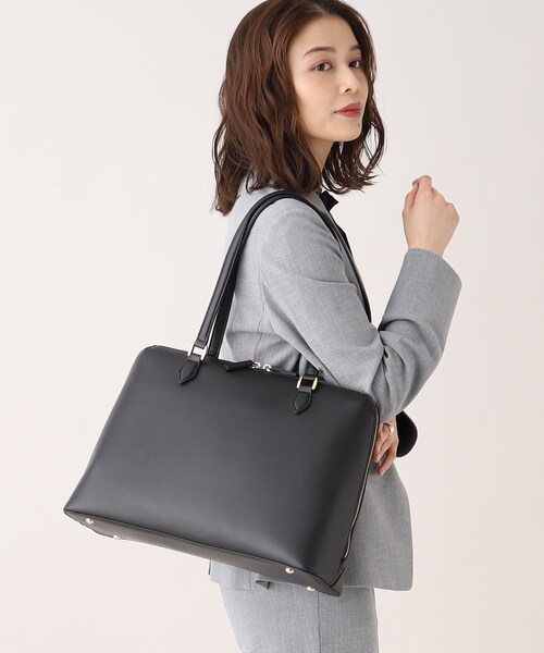 UNTITLED（アンタイトル）の「【A4書類・PC収納可】お仕事トート（トートバッグ・レディース・ライトグレー/ブラック・99）」の18枚目の写真