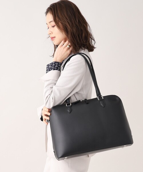 UNTITLED（アンタイトル）の「【A4書類・PC収納可】お仕事トート（トートバッグ・レディース・ライトグレー/ブラック・99）」の21枚目の写真