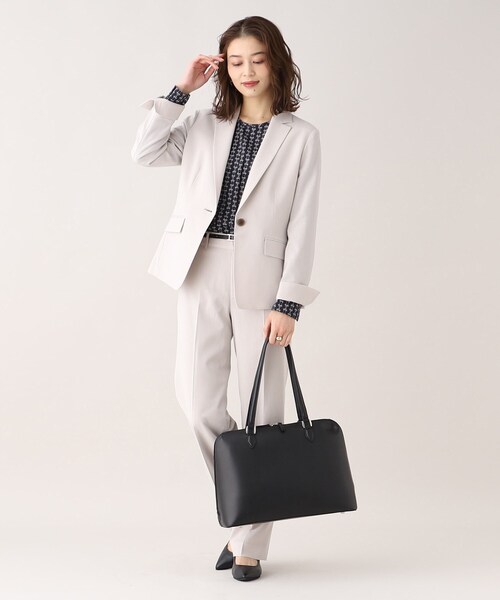 UNTITLED（アンタイトル）の「【A4書類・PC収納可】お仕事トート（トートバッグ・レディース・ライトグレー/ブラック・99）」の22枚目の写真