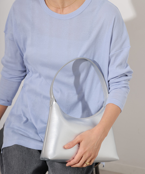 STANDOIL（スタンドオイル）の「【STAND OIL/スタンドオイル 】 PLUMP BAG（ハンドバッグ・レディース・シルバー/ブラック・FREE）」の13枚目の写真